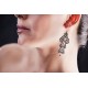 Lace Earrings with Swarovski crystals, Black, cod. 395