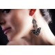 Lace Earrings with Swarovski crystals, Black, cod. 401
