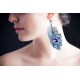 Lace Earrings with Swarovski crystals, Blue, cod. 411
