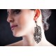 Metal Earrings with Swarovski crystals, Black, cod. 427